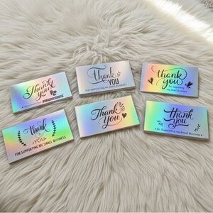 50 Holographic Thank You Cards